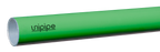 Green pipe with 'unipipe' logo on a white background