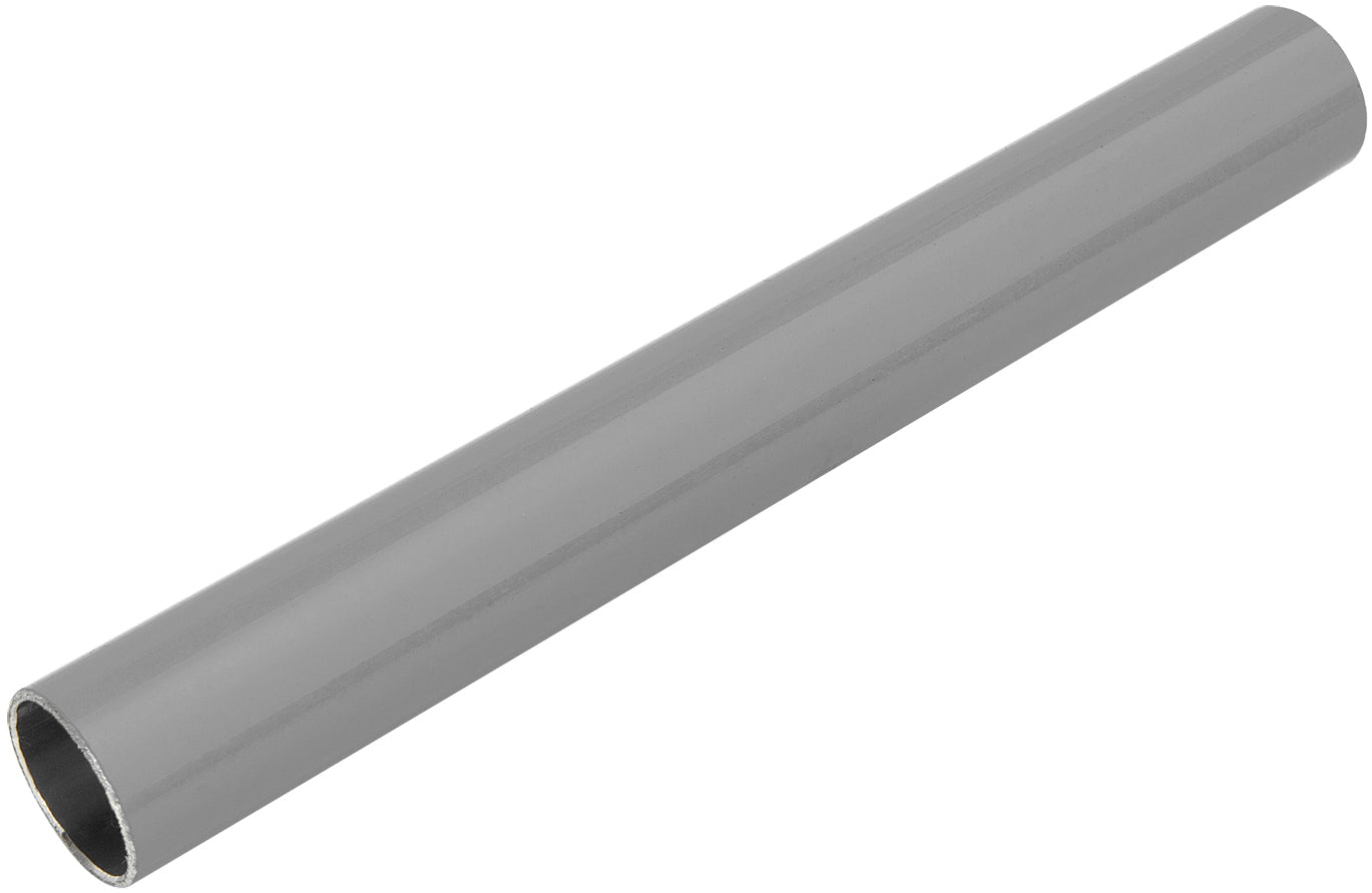 Gray aluminium tube on a white background