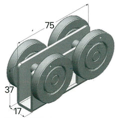 4 wheel strut trolley