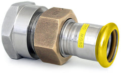 316L Gas Female Barrel Union Brass Nut EPDM Flat Seal