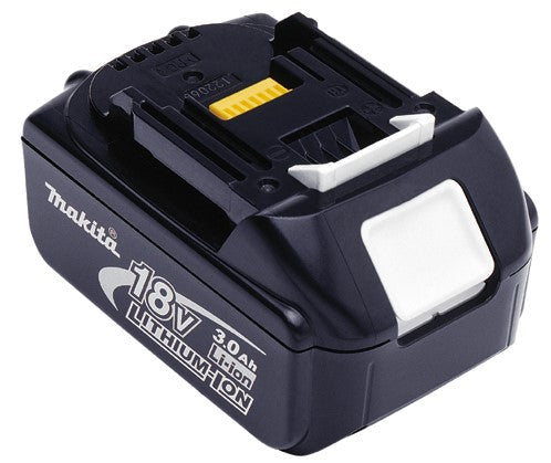 Makita 18V lithium-ion battery on a white background
