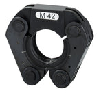 Black metal clamping tool with 'M 42' marking on a white background