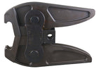 Black metal cable cutter on a white background