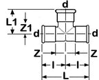 Technical diagram of a mechanical component with dimensions labeled