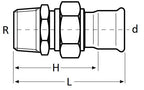 316L gas male barrel union brass nut with EPDM flat seal for secure pipe connection