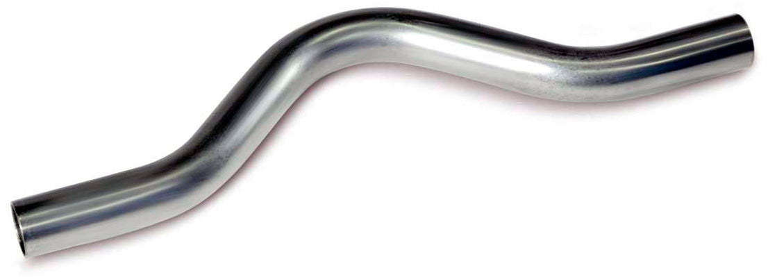 Chrome metal exhaust pipe on a white background