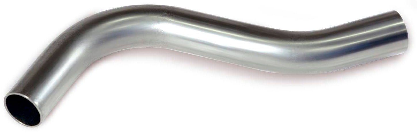 Metallic exhaust pipe on a white background