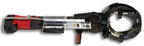 Cable cutter tool with red and black handle on a white background