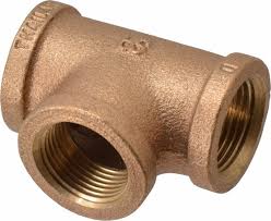 Equal brass tee fitting by Airenergy Dev showing a close-up of the threaded brass pipe fitting with three openings.