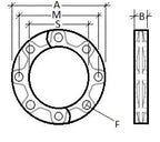 Airenergy Dev fitting flange 110 to DIN flange for industrial piping, showing a metal flange with bolt holes and smooth surface.