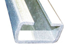 Metallic U-shaped profile on a white background