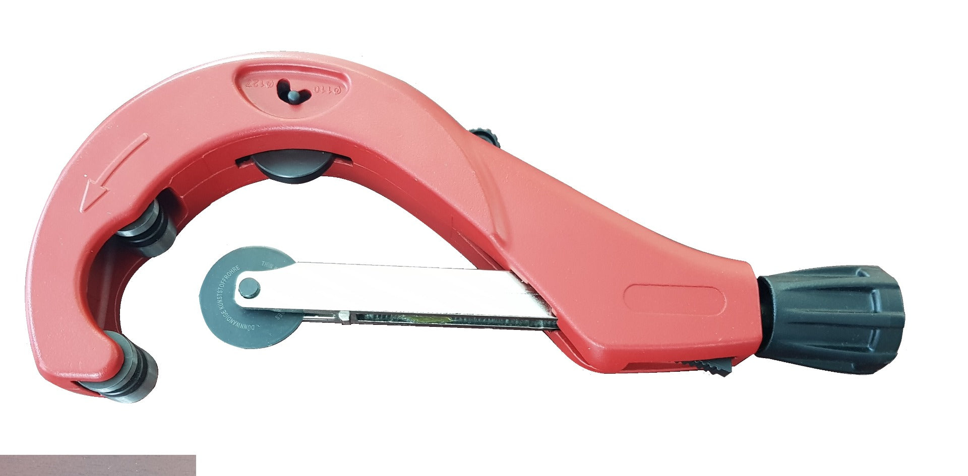 Red pipe cutter on a white background