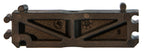 Metal bracket with a star pattern on a white background