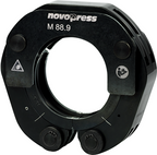 Black metal component with 'novopress' branding on a white background