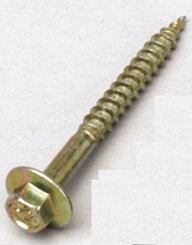 Metal screw on a white background