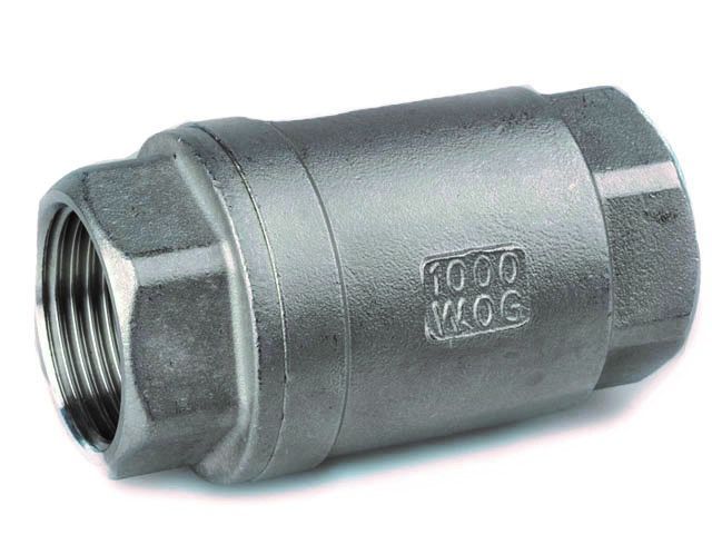 Europress stainless steel spring check valve, non-return valve with durable metal construction, designed for fluid control systems.