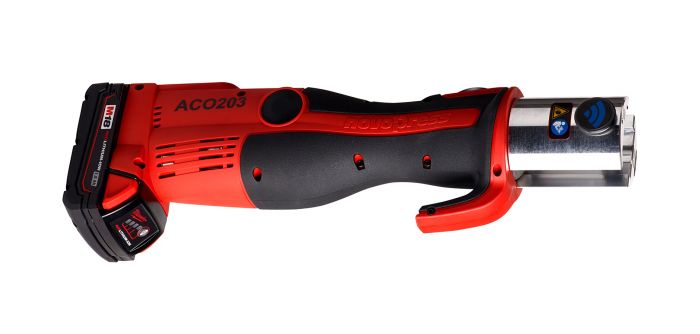 Europress Novopress ACO153 compact one-hand press tool, lightweight 1.7 kg, suitable for 15-28mm pipe fittings.