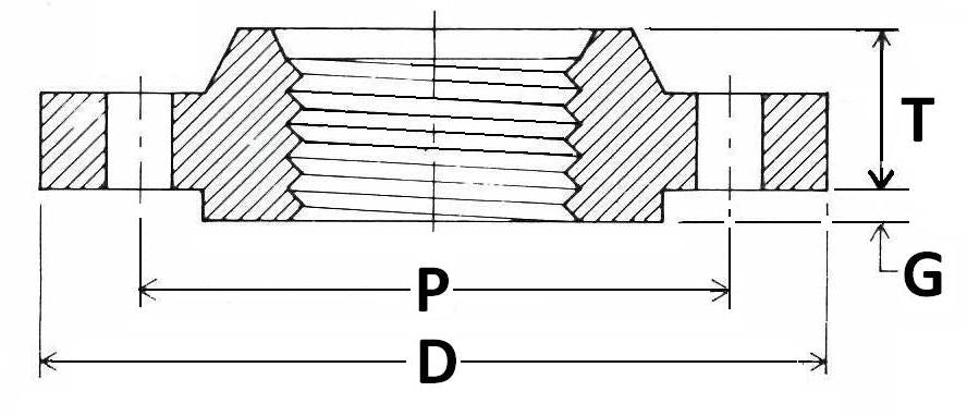 Technical drawing of a mechanical component with dimensions labeled