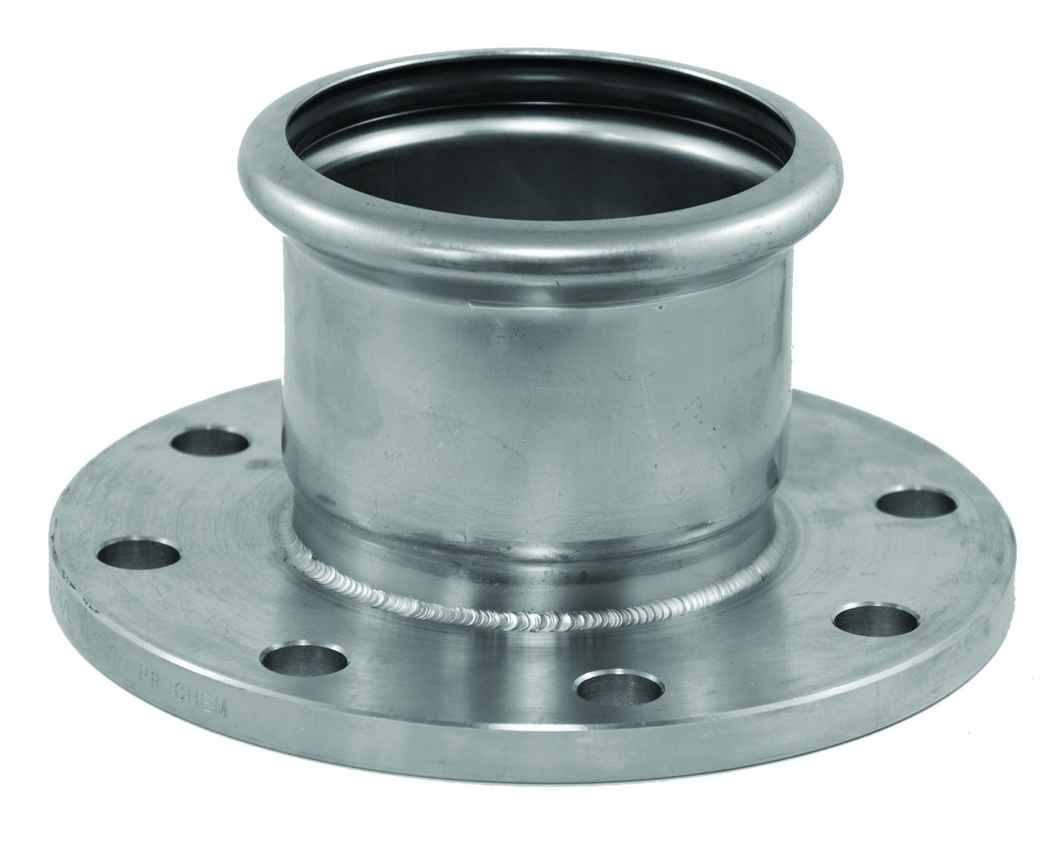 Metal flange on a white background