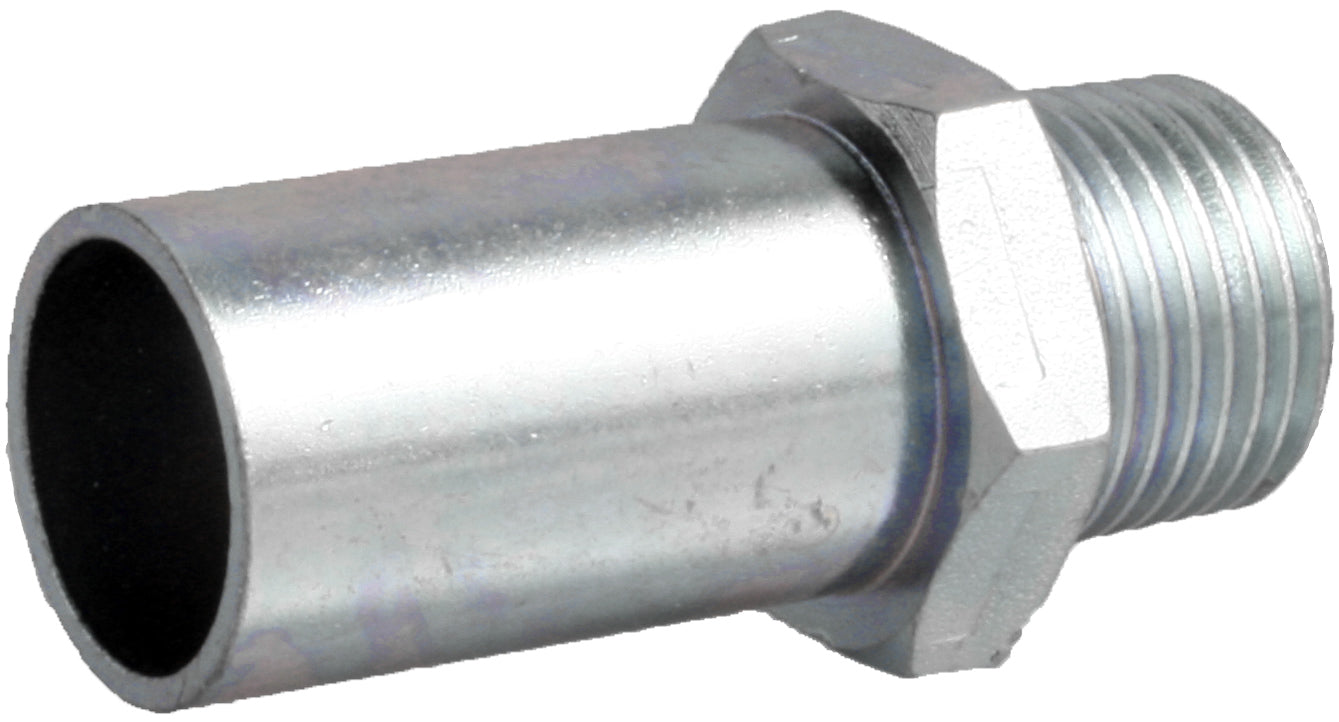 Metal pipe fitting on a white background