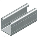 Metallic U-shaped profile on a white background