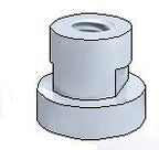 Europress Kova rail nuts M6 for universal clamps, shown on light series rail with twin body group, suitable for Kova rail systems.