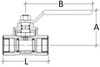 Europress medical oxygen valve with 1/2 inch ball valve, suitable for medical gas applications, shown in close-up.