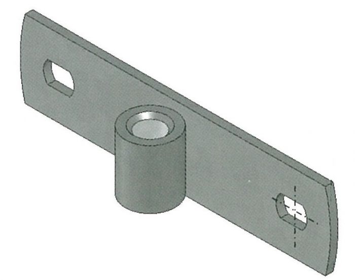 Horizontal mounting plate by Europress, model HSHMP12, shown with metal construction and mounting holes for secure installation.