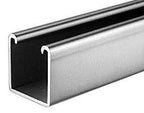 Metallic U-shaped profile on a white background