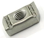 Metal t-nut on a white background